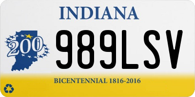 IN license plate 989LSV