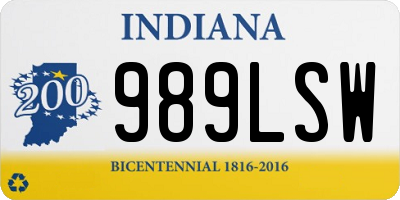 IN license plate 989LSW