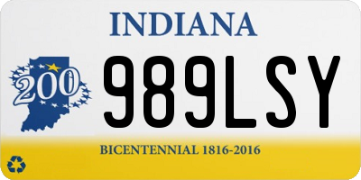 IN license plate 989LSY