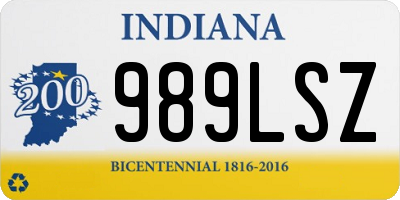 IN license plate 989LSZ