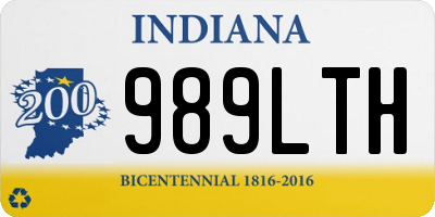 IN license plate 989LTH