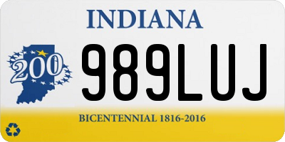 IN license plate 989LUJ