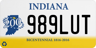 IN license plate 989LUT