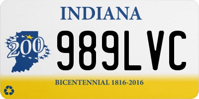 IN license plate 989LVC