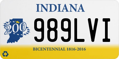 IN license plate 989LVI