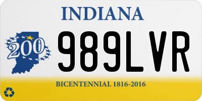 IN license plate 989LVR