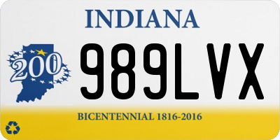 IN license plate 989LVX