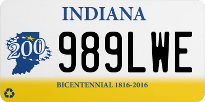 IN license plate 989LWE