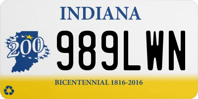 IN license plate 989LWN