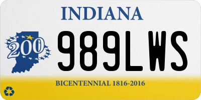 IN license plate 989LWS