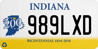 IN license plate 989LXD