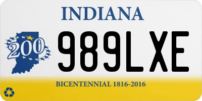 IN license plate 989LXE