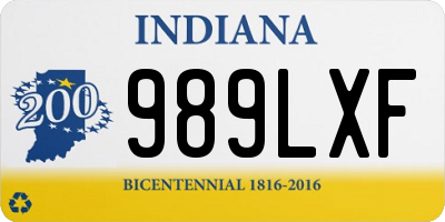 IN license plate 989LXF