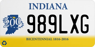 IN license plate 989LXG