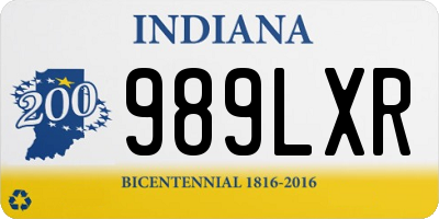 IN license plate 989LXR