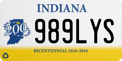 IN license plate 989LYS