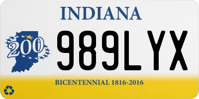 IN license plate 989LYX