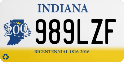 IN license plate 989LZF