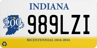 IN license plate 989LZI