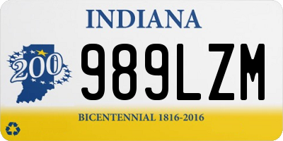 IN license plate 989LZM