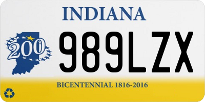 IN license plate 989LZX