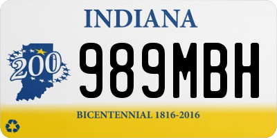 IN license plate 989MBH