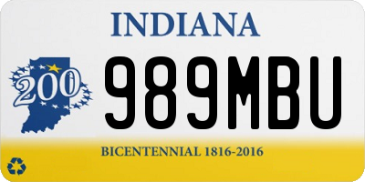 IN license plate 989MBU