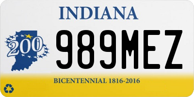 IN license plate 989MEZ