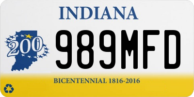 IN license plate 989MFD