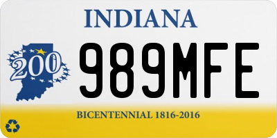 IN license plate 989MFE