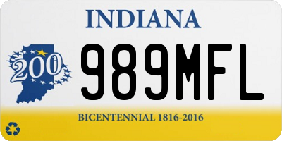 IN license plate 989MFL