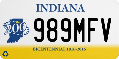 IN license plate 989MFV