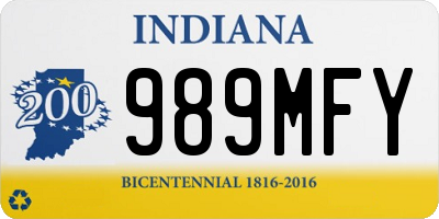 IN license plate 989MFY