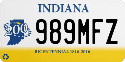 IN license plate 989MFZ