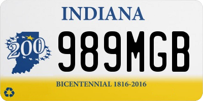 IN license plate 989MGB