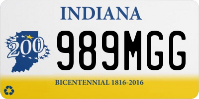 IN license plate 989MGG