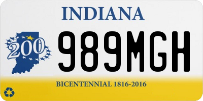 IN license plate 989MGH