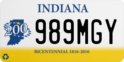 IN license plate 989MGY