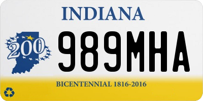 IN license plate 989MHA