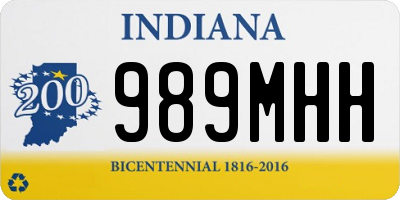 IN license plate 989MHH