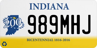 IN license plate 989MHJ