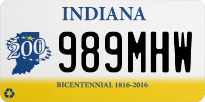 IN license plate 989MHW