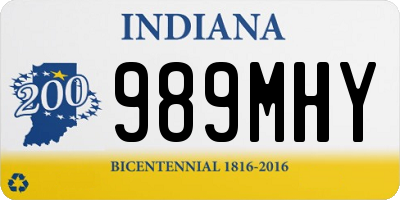 IN license plate 989MHY