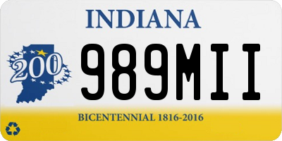 IN license plate 989MII