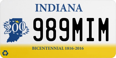 IN license plate 989MIM