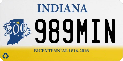 IN license plate 989MIN