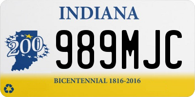 IN license plate 989MJC