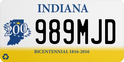 IN license plate 989MJD