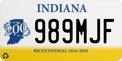 IN license plate 989MJF