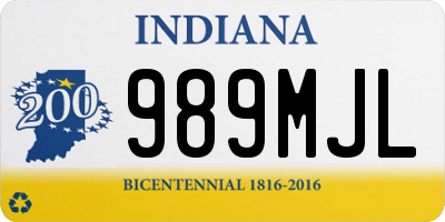 IN license plate 989MJL